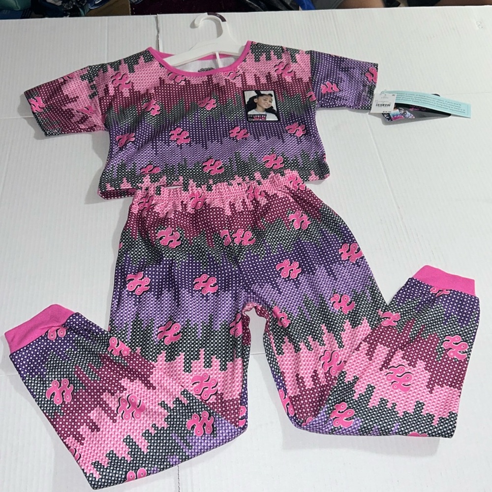 Nickelodeon That Girl Lay Lay Crop Top 2 Piece Pajama Set Size S 6X